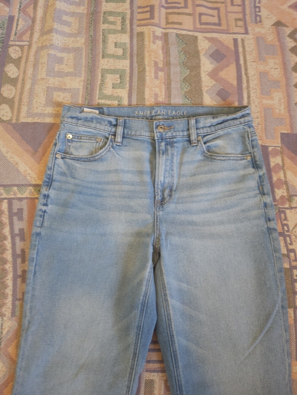 American Eagle Super High Rise Straight Jeans Size 10 Regular - Picture 4 of 10
